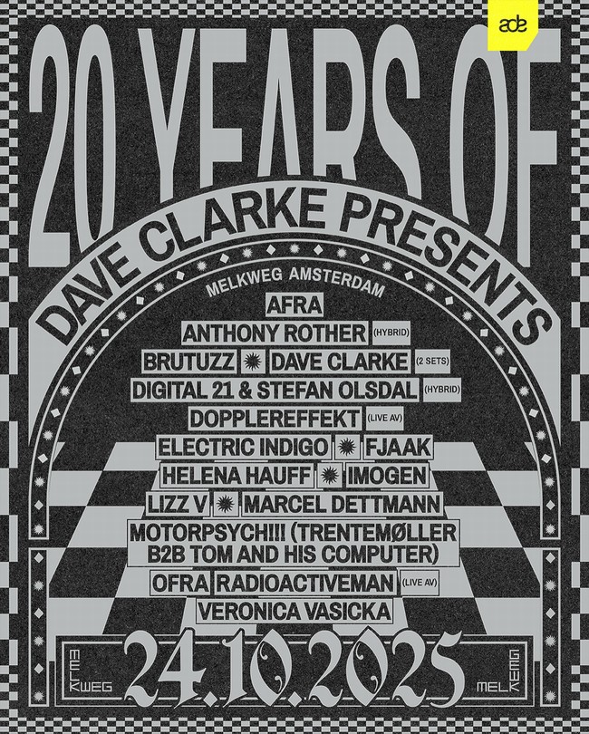 Melkweg viert 20 jaar Dave Clarke Presents, maakt volledige line-up bekend