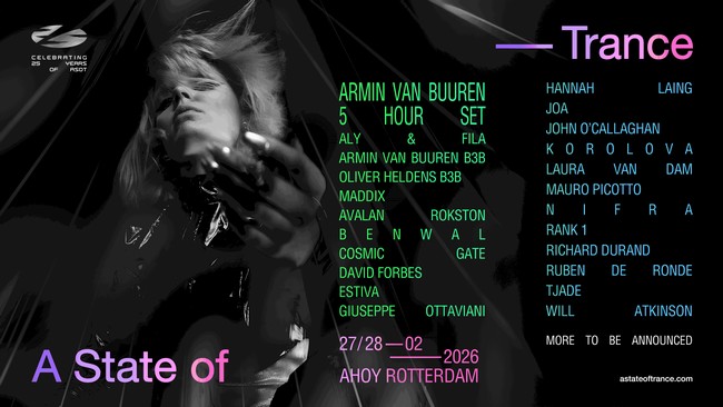 A State of Trance Unveils First Names On 2026 Lineup for 25th Anniversary in Rotterdam