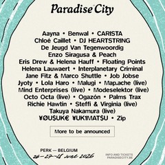 Paradise City onthult eerste 26 namen voor editie 2026: De Jeugd van Tegenwoordig, Floating Points, Job Jobse en Modeselektor